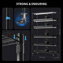 Spider Farmer 6 tier plant stand with 220W LED grow lights across six shelves
