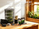Spider Farmer 9-in-1 grow tools kit set up on a bench with the 4-layer drying rack in use
