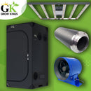 Grow Tent Kit Complete W Light, Fan & Carbon Filter - 120 x 120 x 200/230