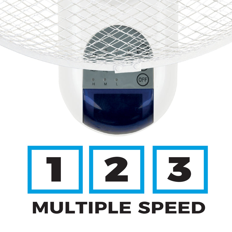 Hydro Breeze - V2 Oscillating 3 Speed Wall Fan - With Remote