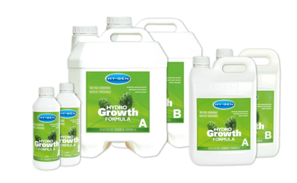 Hy-Gen Hydro Growth Formula A & B (2x1, 5 or 20L)