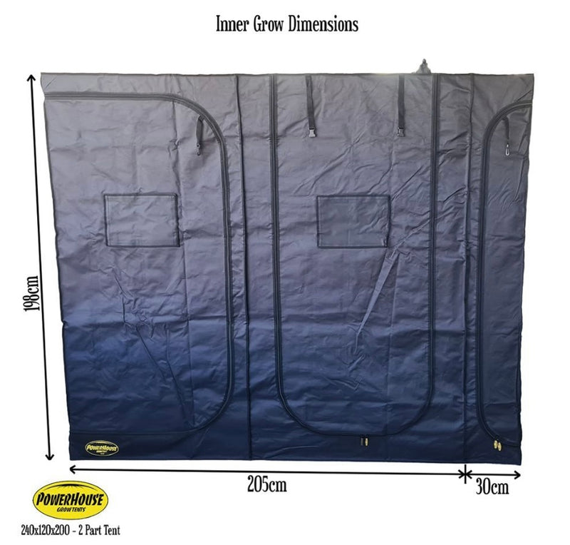 mother plant tent Power-House Baby-Mother-Harvest (2.4 X 1.2 X 2.0M) (2Pcs)