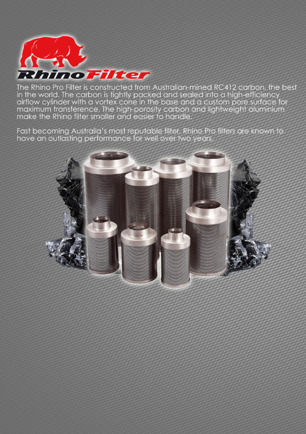 Rhino Pro Carbon Filter (200x500 or 200x1000mm)