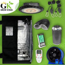 Grow Tent Kit With LED Light, Fan, Carbon Filter, Ducting, Timer, Hygrometer & Ratchet hangers
