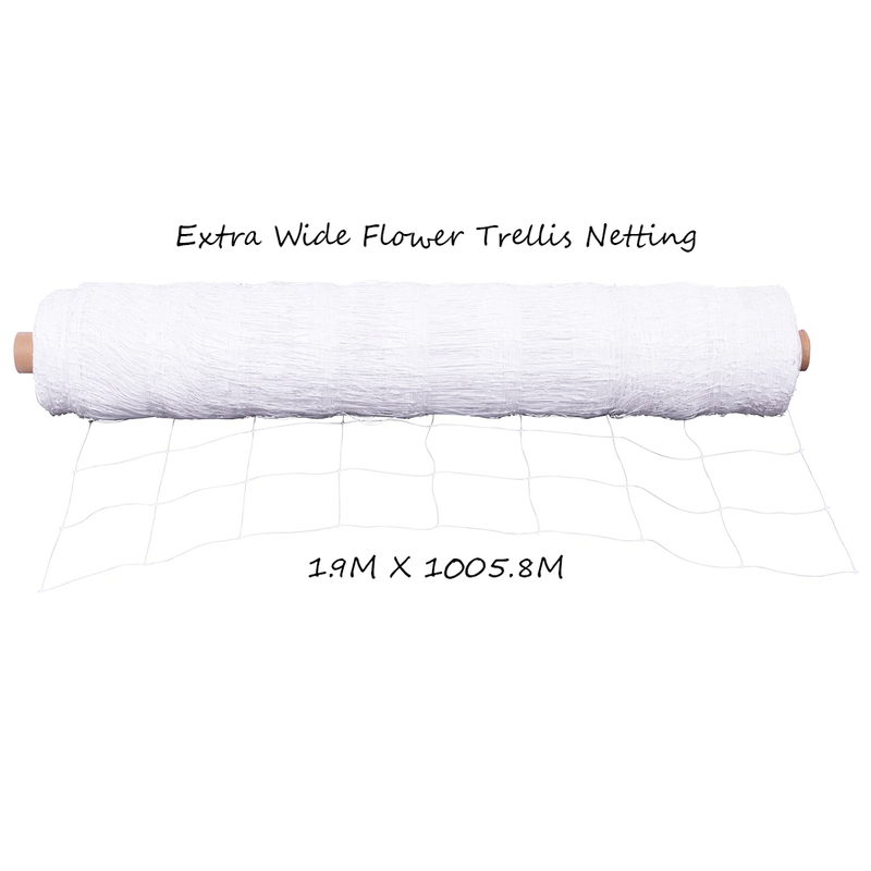 Flower / Trellis Extra Wide White Netting (1.9M X 1005.8M)